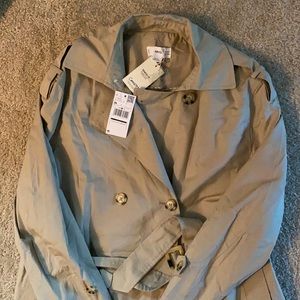 NWT Mango Classic Water Repellant Trench Coat
